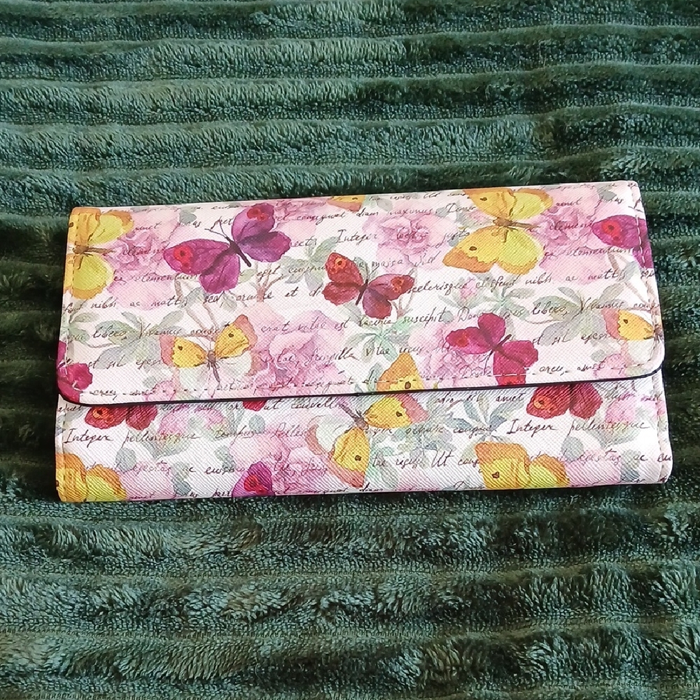 Mundi Floral Butterfly Tri-fold Wallet